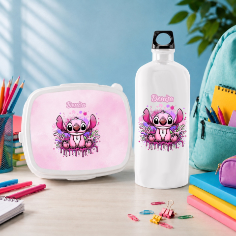 Lunch Box - Set “Prima zi de gradinita” - sticla de apa si lunchbox Stitch