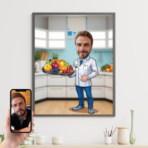 Tablouri Cartoon cu Meserii - Tablou personalizat Cartoon Nutritionis