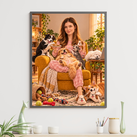 Cadouri Personalizate - Tablou Personalizat Cartoon - Dog Lover