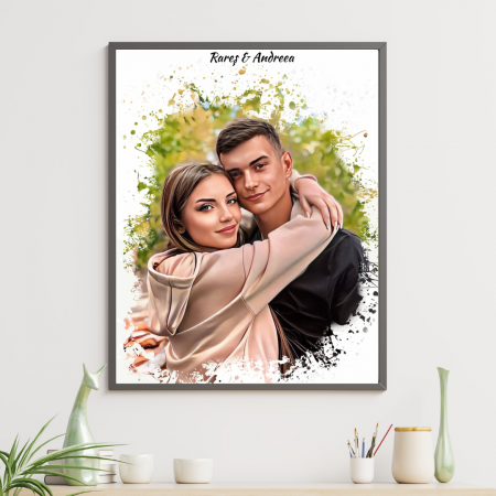 Tablouri Cartoon pentru Cupluri - Tablou personalizat Cartoon