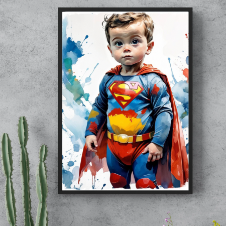 Tablouri Personalizate pentru familie - Tablou personalizat Cartoon Superman