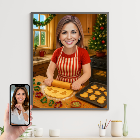 Cadouri de Craciun - Tablou personalizat Cartoon de Craciun