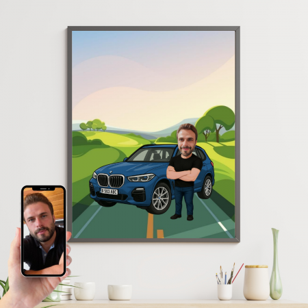 Tablouri Personalizate - Tablou personalizat Cartoon cu masina ta