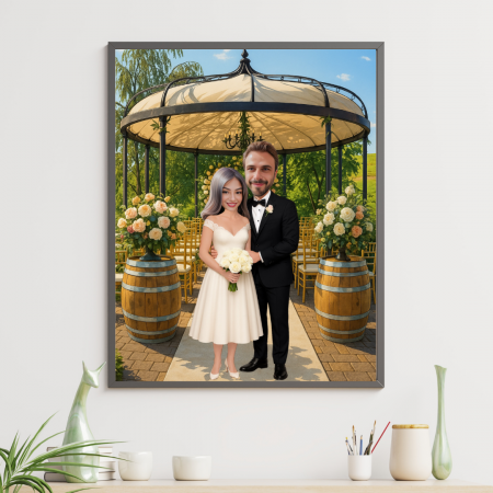 Tablouri Cartoon de Familie - Tablou personalizat Cartoon Nunta