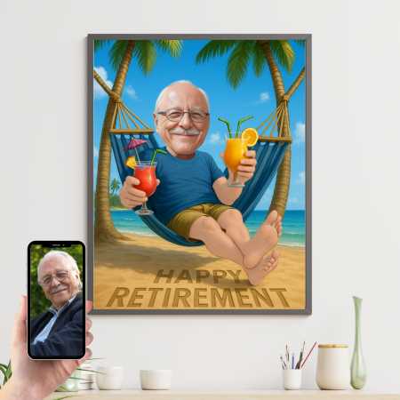 Tablouri Cartoon cu Meserii - Tablou personalizat Cartoon Pensionare
