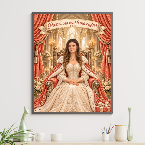 Tablouri Cartoon cu Meserii - Tablou Personalizat Cartoon - Cea mai bună regină