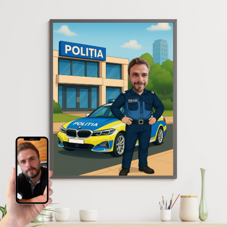 Tablouri Personalizate - Tablou personalizat Cartoon Politist