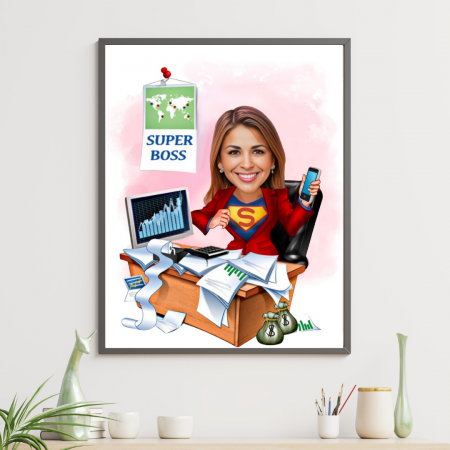 Tablouri Cartoon cu Meserii - Tablou personalizat Cartoon Sef