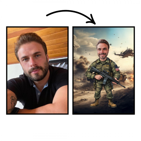 Tablou personalizat Cartoon Soldat [1]