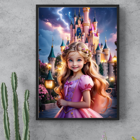 Tablouri Personalizate pentru familie - Tablou personalizat Cartoon Printesa
