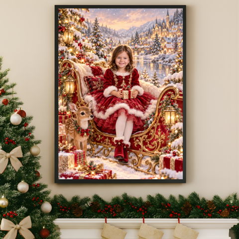 Tablouri Personalizate - Tablou Personalizat Copii Cartoon - Craciun