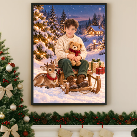 Tablouri Personalizate - Tablou Personalizat Copii Cartoon - Poveste de Crăciun