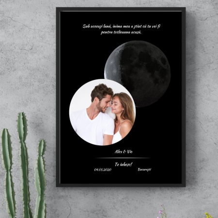 Tablouri Personalizate cu Luna într-o seară specială - Tablou personalizat cu Luna intr-o seara speciala