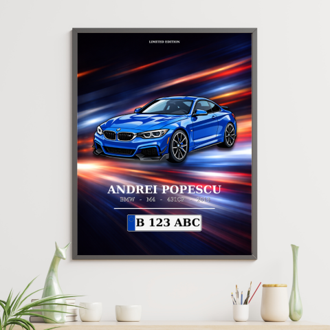 Tablouri Personalizate - Tablou personalizat cu Masina ta Cartoon