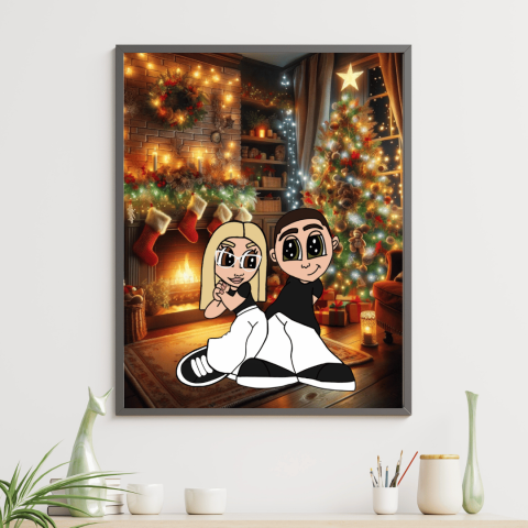 Tablouri Cartoon Desenate - Tablou personalizat Cartoon Desenat de Craciun