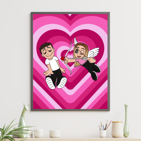Tablouri personalizate pentru Valentine's Day - Tablou personalizat Cartoon
