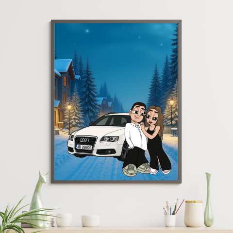 Tablouri Cartoon Desenate - Tablou personalizat Cartoon Desenat de Craciun