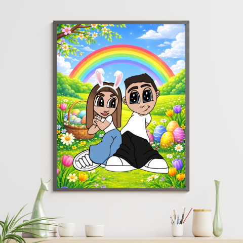 Tablouri Cartoon Desenate - Tablou Personalizat Desenat Cartoon de paste