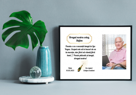 Tablou Personalizat pentru viitori pensionari - Tablou personalizat - mesaj de pensionare