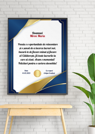 Tablou Personalizat pentru viitori pensionari - Tablou personalizat - mesaj de pensionare
