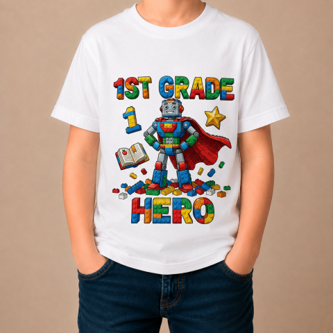 Tricouri Personalizate - Tricou copii „1st Grade Hero” – Prima zi de școală
