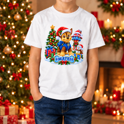 Tricouri Personalizate pentru Copii - Tricou Copii Personalizat cu nume - Patrula Catelusilor