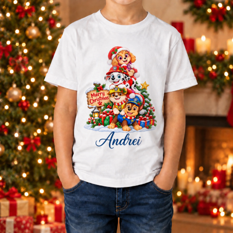 Tricouri Personalizate pentru Copii - Tricou Copii Personalizat cu nume - Patrula Catelusilor