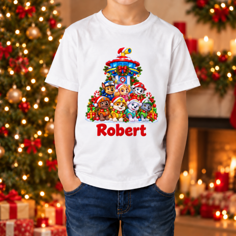 Tricouri Personalizate pentru Copii - Tricou Copii Personalizat cu nume - Patrula Catelusilor