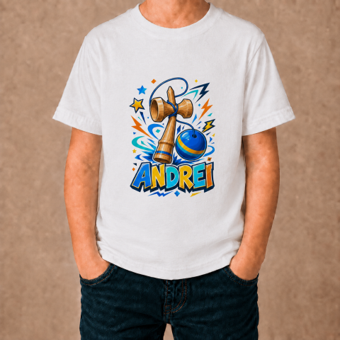 Tricouri Personalizate - Tricou copii Personalizat cu nume - Kendama