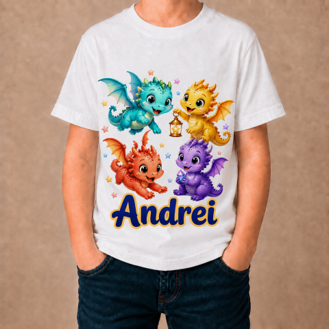 Tricouri Personalizate - Tricou copii Personalizat - Dinozauri