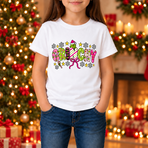 Tricouri Personalizate pentru Copii - Tricou de Crăciun pentru copii – Grinch „GRINCHY”