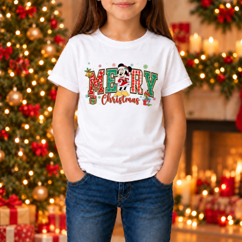 Tricouri Personalizate pentru Copii - Tricou de Crăciun pentru copii cu Mickey Mouse