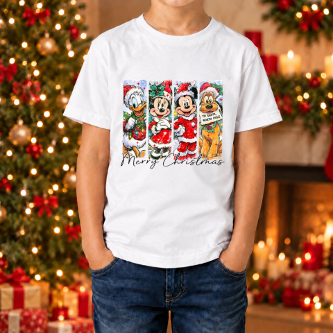 Tricouri Personalizate pentru Copii - Tricou copii de Crăciun - Mickey