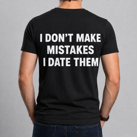 Tricouri Personalizate pentru el - Tricou I DON’T MAKE MISTAKES, I DATE THEM