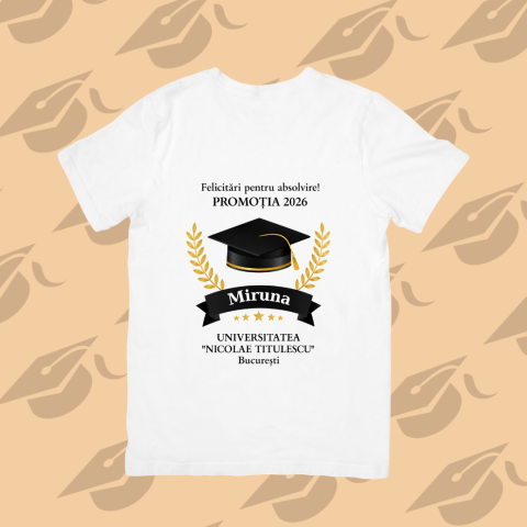 Cadouri Absolventi - Tricou Personalizat Absolvent