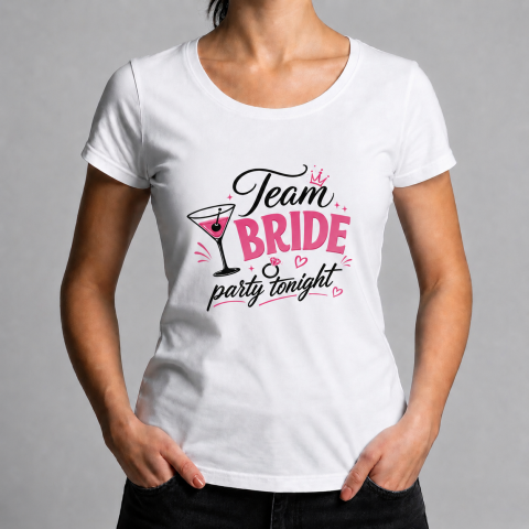 Tricouri Personalizate pentru ea - Tricou Personalizat Team Bride