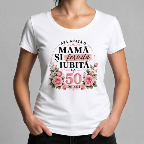 Tricouri Personalizate - Tricou Personalizat aniversare Mama