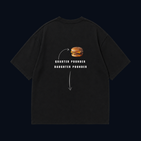 Tricouri Interzise - Tricou Personalizat Oversized Quarter Pounder