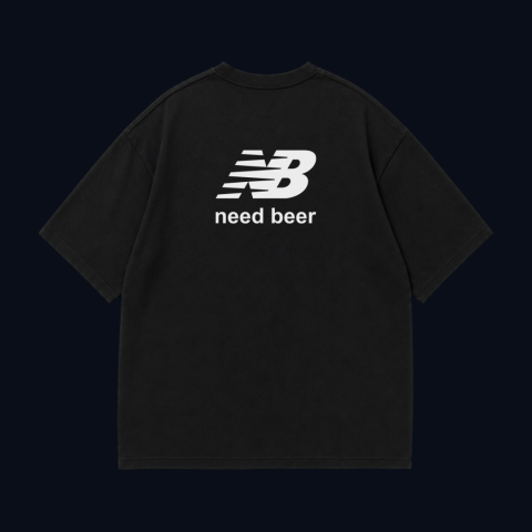 Tricouri Interzise - Tricou Personalizat Oversized Need Beer