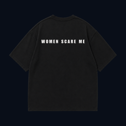 Tricouri Interzise - Tricou Personalizat Oversized Women Scare Me