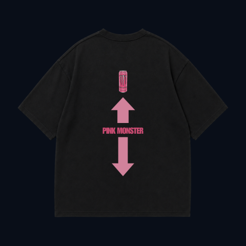 Tricouri Interzise - Tricou Personalizat Oversized Pink Monster
