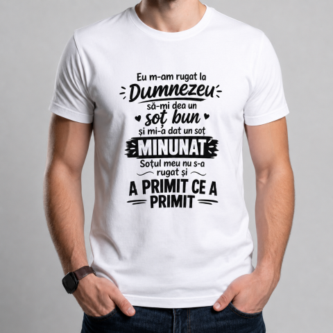 Tricouri Personalizate pentru el - Tricou Personalizat cu mesaj amuzant pentru sot