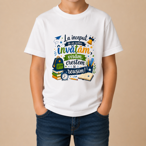 Tricouri Personalizate - Tricou copii – La inceput de an scolar
