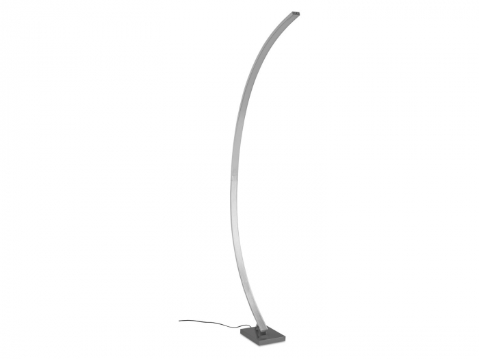 Lampa LED arcuita cu lumina calda, pentru podea, din aluminiu periat de calitate, 165cm, intensitate reglabila [4]