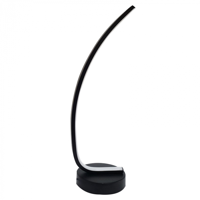 Veioza LED 12W C-Shape cu Buton Touch, Neagra [3]