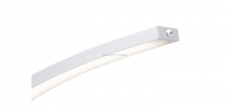 Lampa LED arcuita cu lumina calda, pentru podea, din aluminiu periat de calitate, 165cm, intensitate reglabila [2]