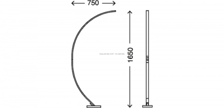 Lampa LED arcuita cu lumina calda, pentru podea, din aluminiu periat de calitate, 165cm, intensitate reglabila [6]