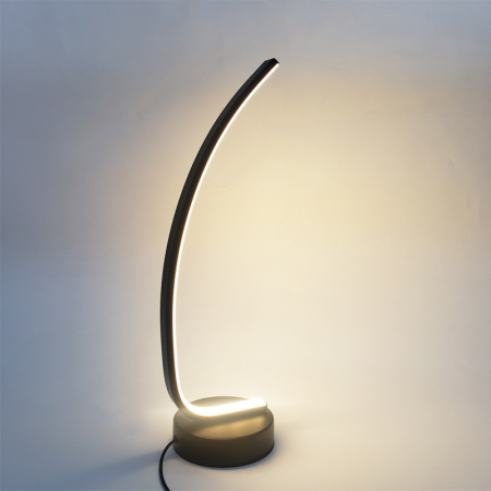 Veioza LED 12W C-Shape cu Buton Touch, Neagra [5]