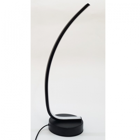 Veioza LED 12W C-Shape cu Buton Touch, Neagra [4]