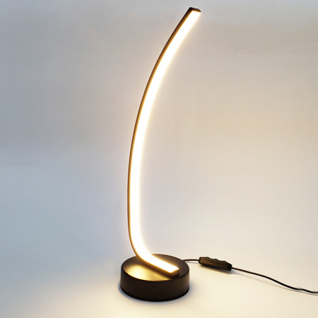 Veioza LED 12W C-Shape cu Buton Touch, Neagra [1]